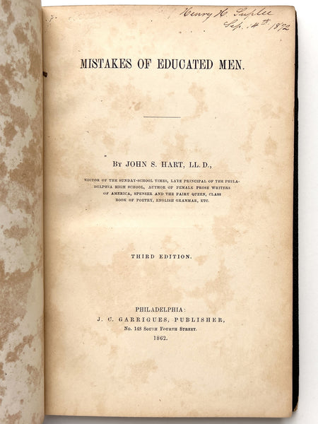 Mistakes of Educated Men