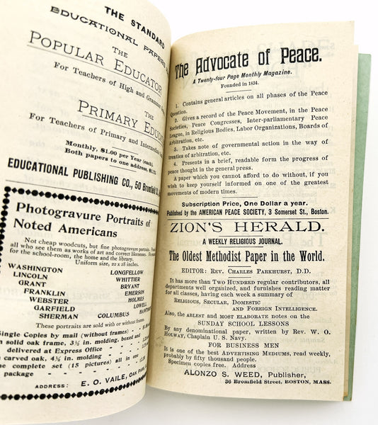 Manual of the Fisk Teachers' Agencies 1896 [with] teacher registration form