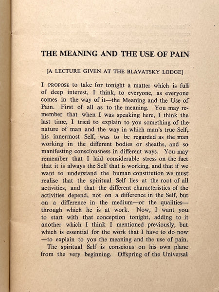 The Meaning and the Use of Pain