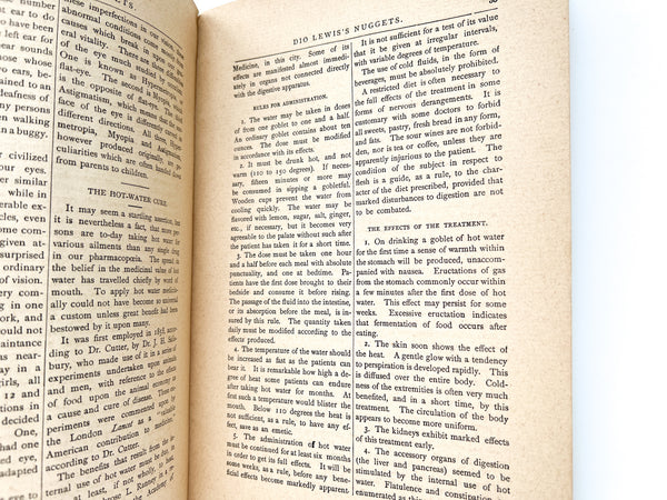 Dio Lewis' Nuggets. Volume I, Nos. 1 & 5. August & December, 1885.