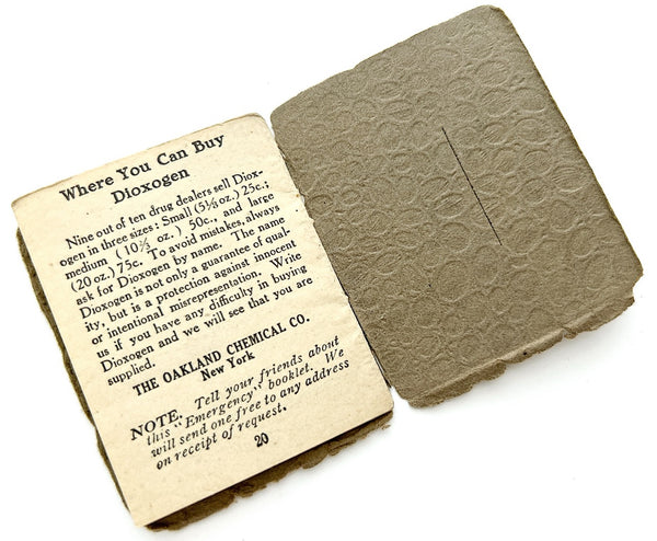 Emergency Suggestions. Pocket edition, containing court plaster (cover title)