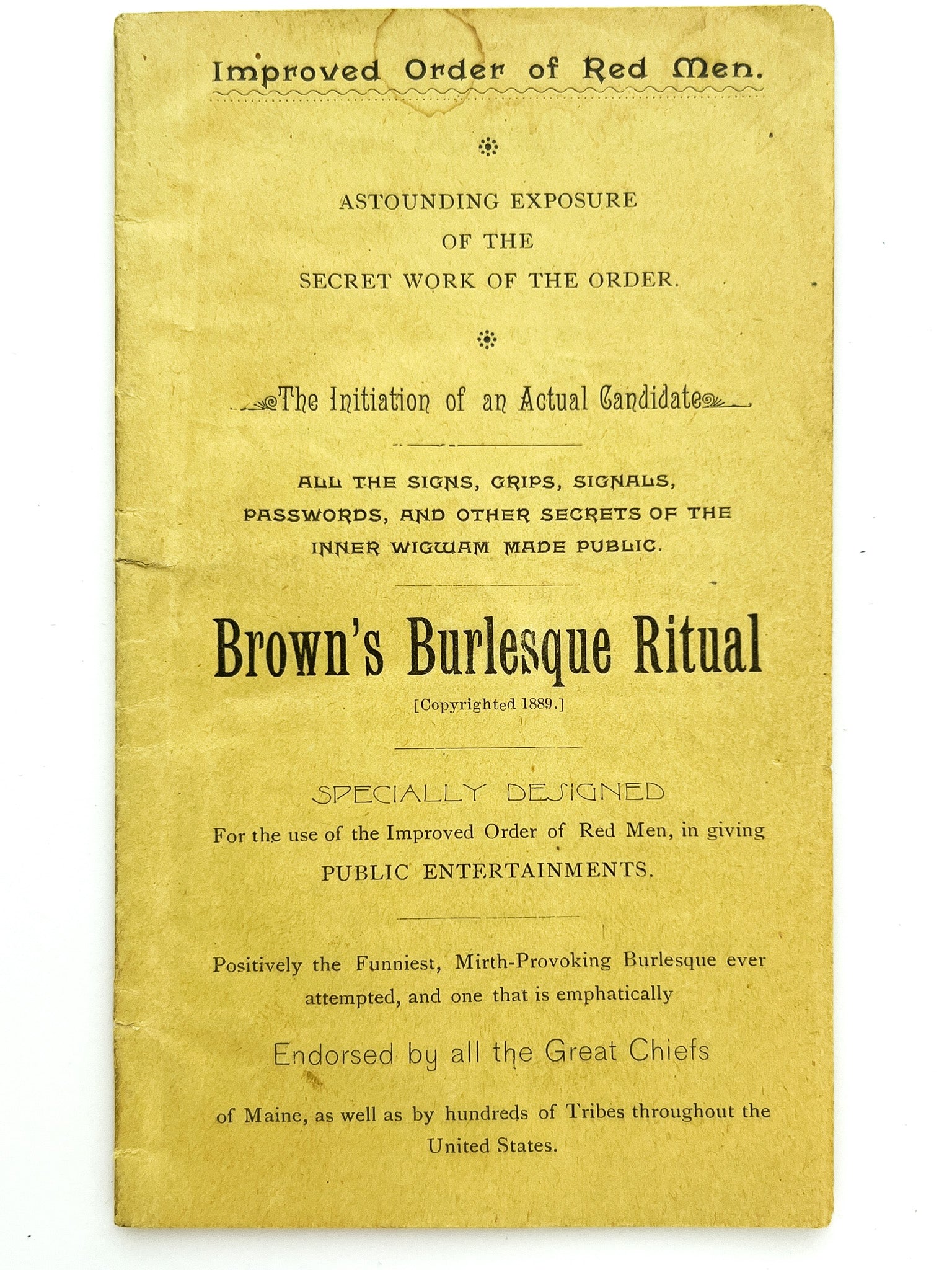 Brown's Burlesque Ritual (drop title)