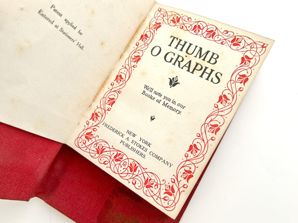 Thumb O Graphs: We'll Note You in Our Booke of Memory