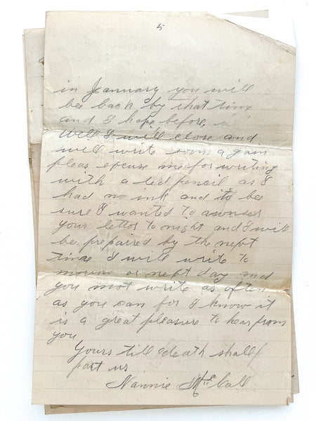 1898 Cautiously romantic letter to an almost-sweetheart