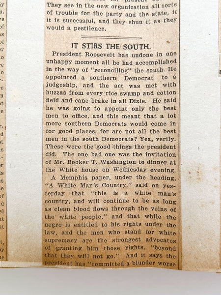 Wisconsin newspaper man's scrapbook 1895-1901, much from the inaugural issues of the Milwaukee 'Free Press'