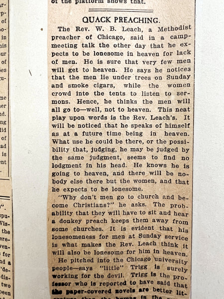 Wisconsin newspaper man's scrapbook 1895-1901, much from the inaugural issues of the Milwaukee 'Free Press'