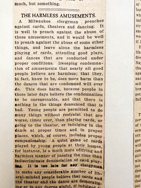 Wisconsin newspaper man's scrapbook 1895-1901, much from the inaugural issues of the Milwaukee 'Free Press'