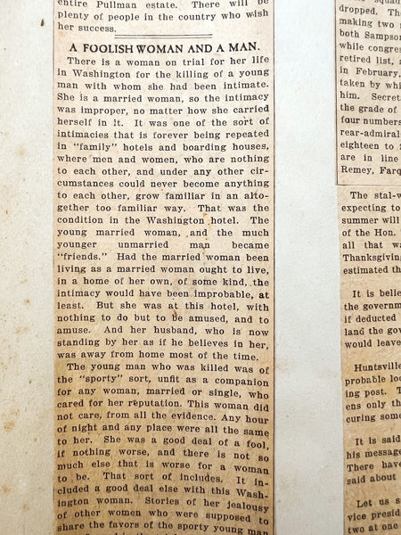 Wisconsin newspaper man's scrapbook 1895-1901, much from the inaugural issues of the Milwaukee 'Free Press'