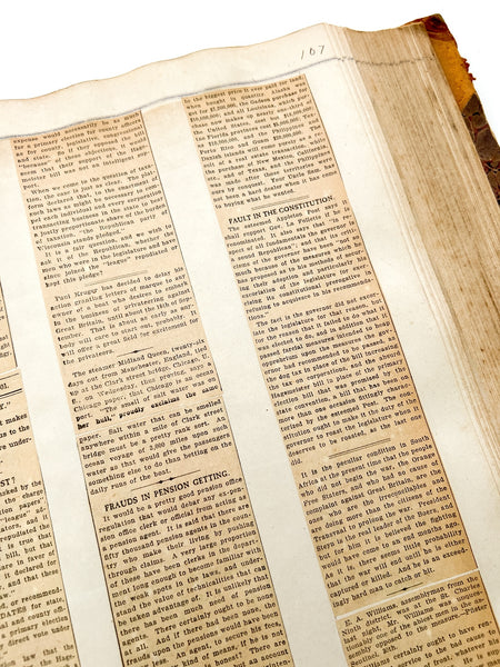 Wisconsin newspaper man's scrapbook 1895-1901, much from the inaugural issues of the Milwaukee 'Free Press'