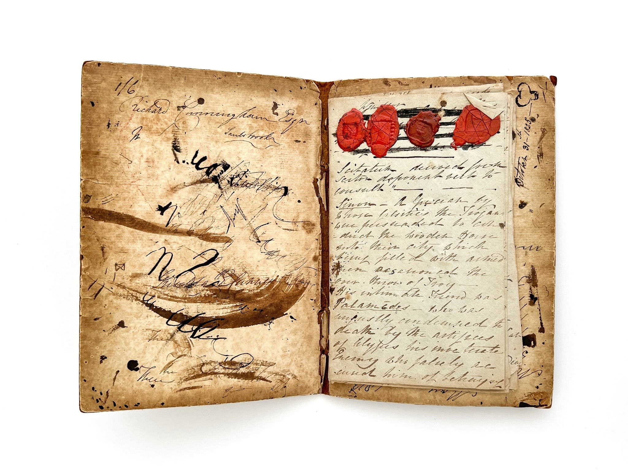 Commonplace book belonging to Griselda Eastwicke Cunningham (1810-1873), granddaughter of the “American Sappho,” Sarah Wentworth Apthorp Morton.