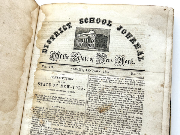 District School Journal of the State of New York, 1847-1848 (14 issues)