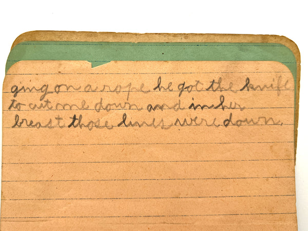 Child's multicolor notebook with WWI-era jottings