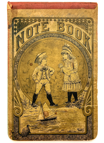 Child's multicolor notebook with WWI-era jottings