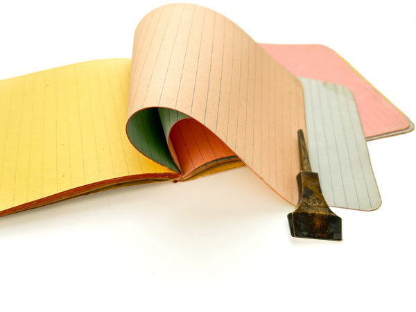 Child's multicolor notebook with WWI-era jottings