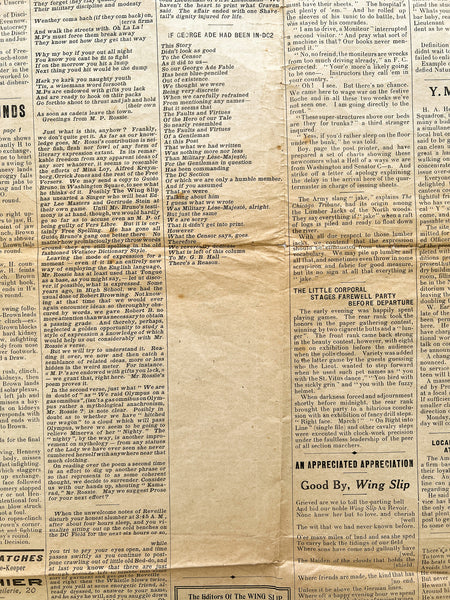 The Wing Slip No. 13, Monday June 24, 1918. (Final issue, WWI AEF soldier newspaper)