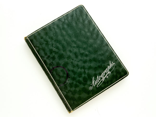 Autograph book with finely lettered dedication pages and attractive drawings, 1906-1920.