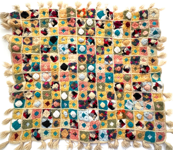 Felted crochet granny square afghan