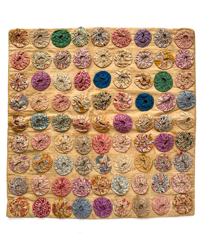 Yoyo stitched covering, ca. 1930