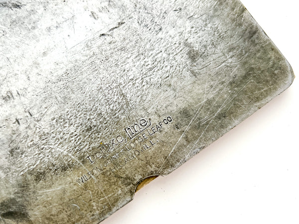 Wilson Jones Loose Leaf Co. steel clamp binder, ca. 1920