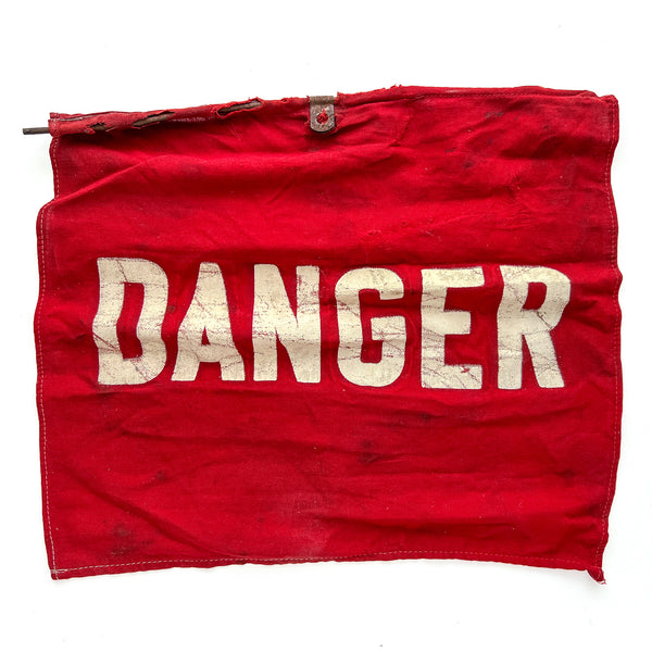"Danger" mine blasting safety banner