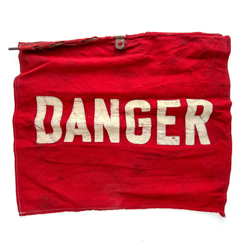 "Danger" mine blasting safety banner