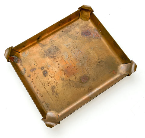 1917 wedding invitation copper plate keepsake