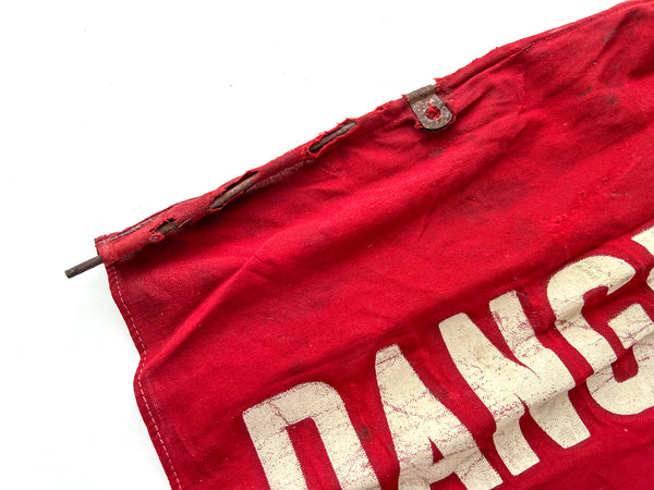 "Danger" mine blasting safety banner