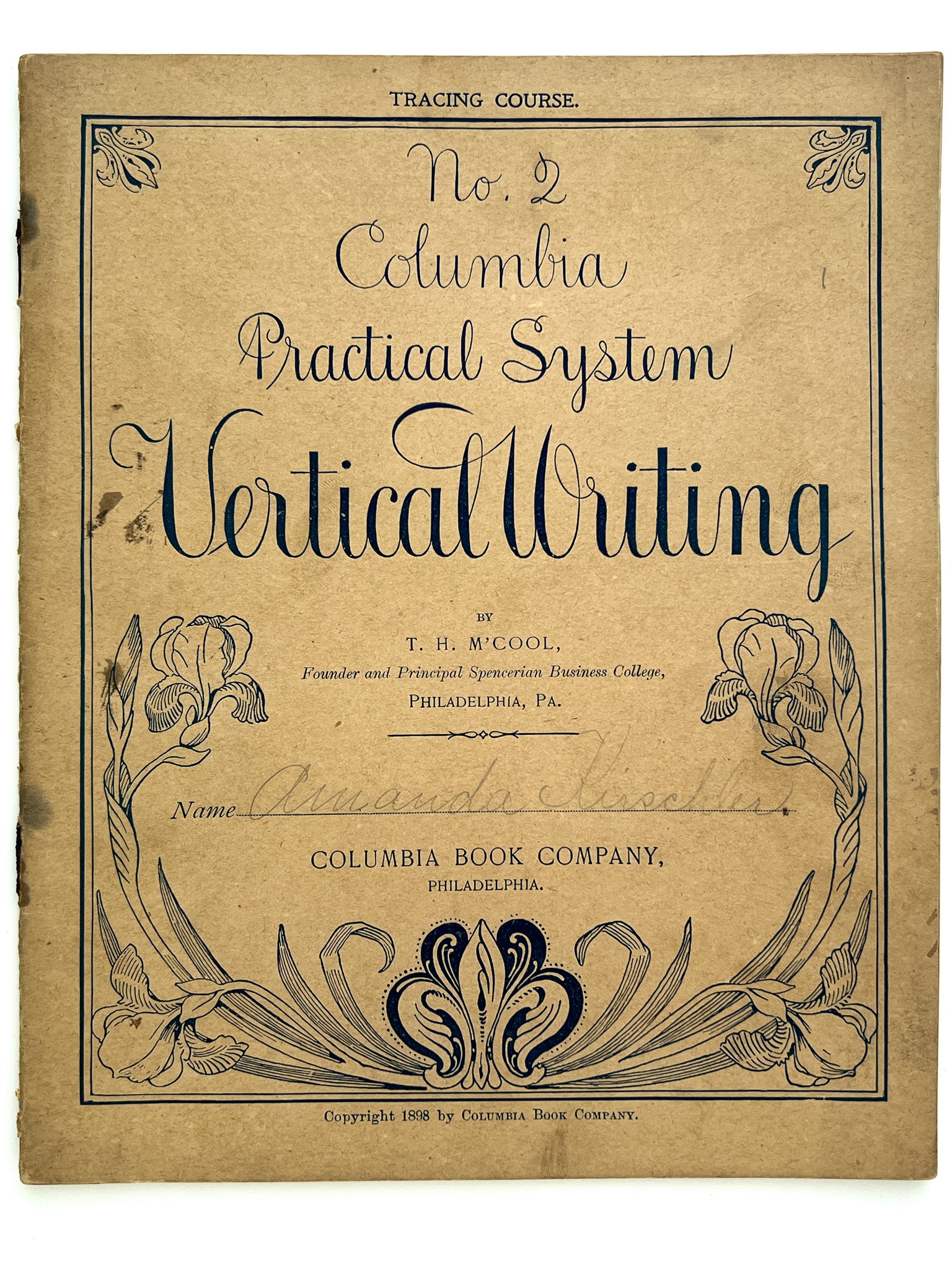 1898 - No. 2 Columbia Practical System Vertical Writing