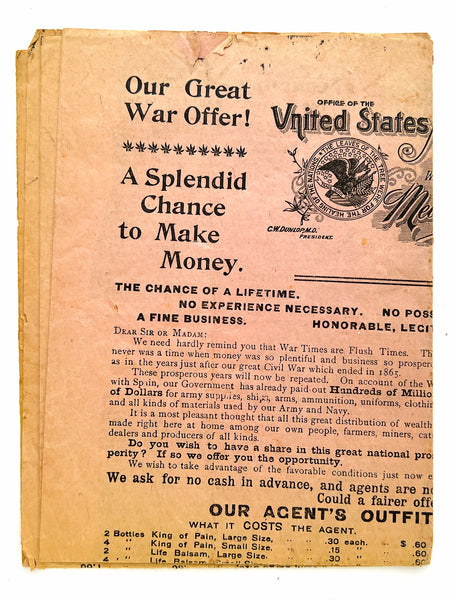 United States Medicine Company: Our Great War Offer! A Splendid Chance to Make Money (drop title)