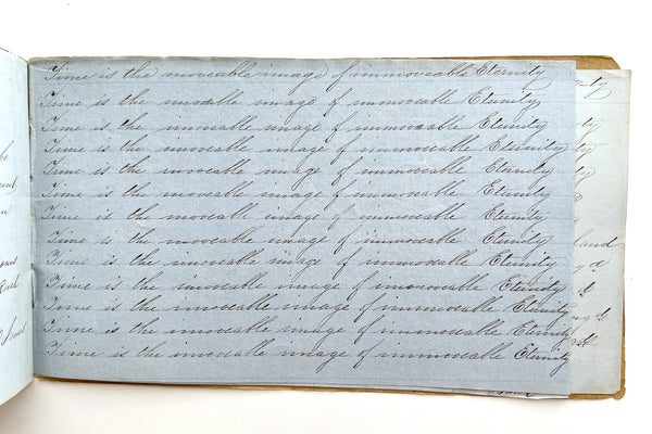 Janette Shipman's copy book from paid study under S. Lee Lyman, September 17, 1855.