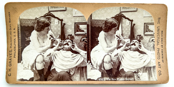 Universal Photo Art Co. #4507 The New Woman Barber