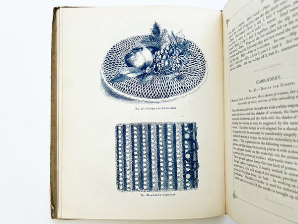 The Lady's Album of Fancy Work; Consisting of novel, elegant and useful designs in knitting, netting, crochet and embroidery with clear and explicit directions for working the patterns.