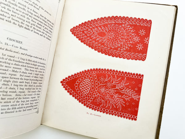 The Lady's Album of Fancy Work; Consisting of novel, elegant and useful designs in knitting, netting, crochet and embroidery with clear and explicit directions for working the patterns.