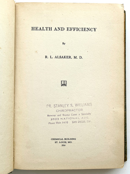 Health and Efficiency (later published as 'Maintaining Health')