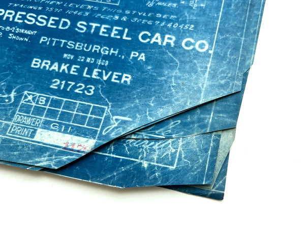 Pressed Steel Car Co. Pittsburg, Pa. Series of mechanical blueprints