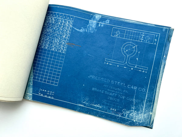 Pressed Steel Car Co. Pittsburg, Pa. Series of mechanical blueprints