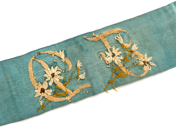Embroidered silk bookmark