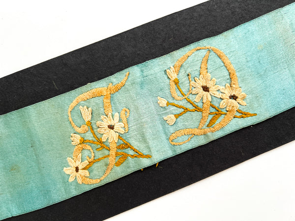 Embroidered silk bookmark