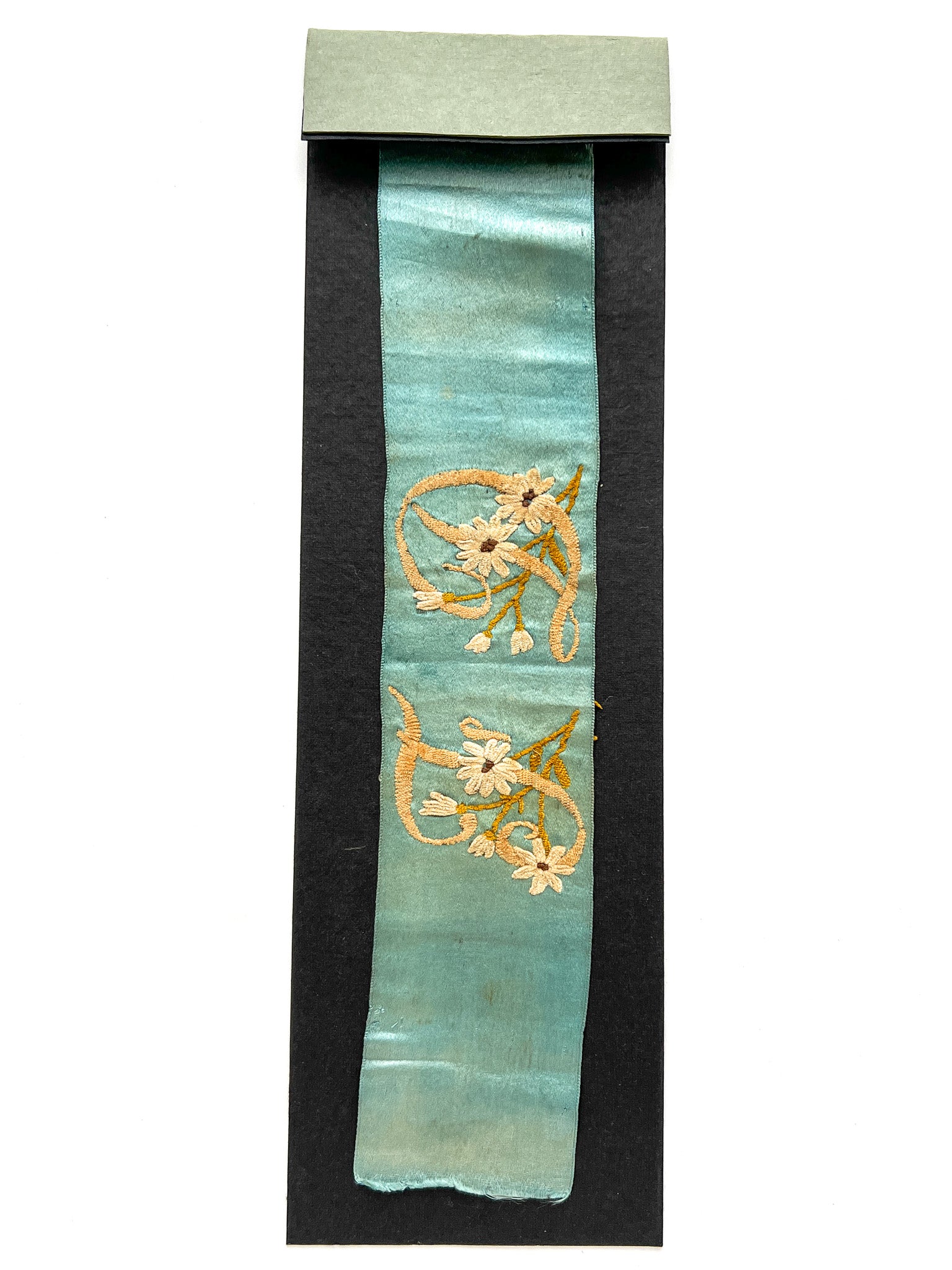 Embroidered silk bookmark