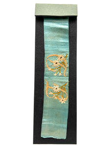 Embroidered silk bookmark