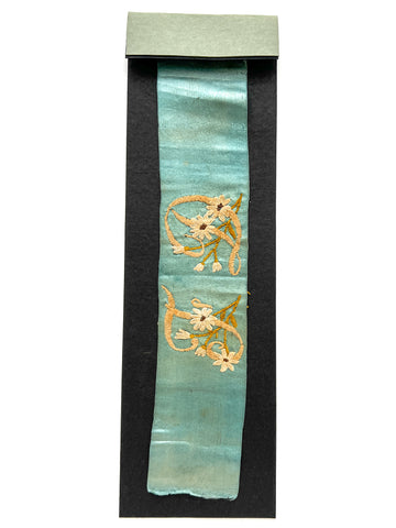Embroidered silk bookmark