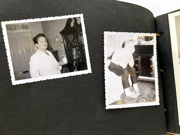 Teenage girl's vernacular photo album of multigenerational women in California ca. 1955