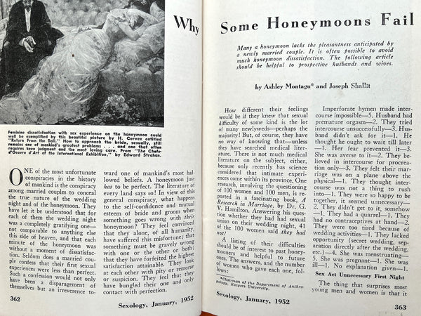 Sexology: Sex Science Magazine 5 issues: December 1951, January, August, December 1952, May 1953