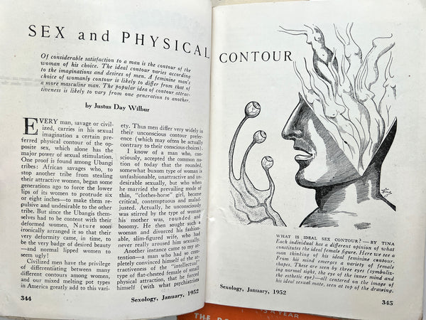 Sexology: Sex Science Magazine 5 issues: December 1951, January, August, December 1952, May 1953