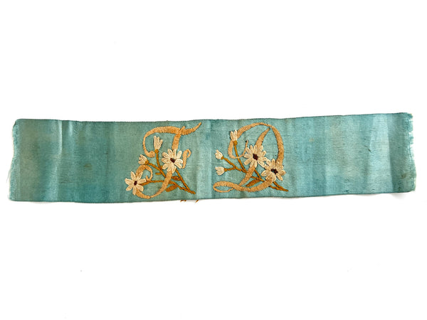 Embroidered silk bookmark