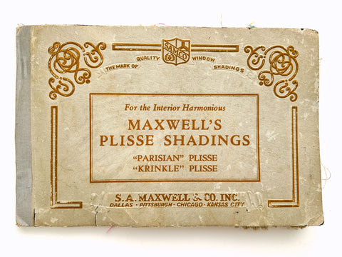 Maxwell’s Plisse Shadings - Parisian and Krinkle Plisse, For the Interior Harmonious