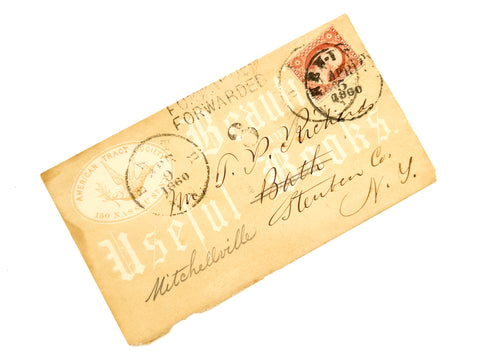 American Tract Society printed advertising cover, ca. 1860