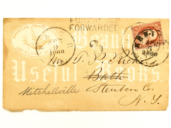 American Tract Society printed advertising cover, ca. 1860