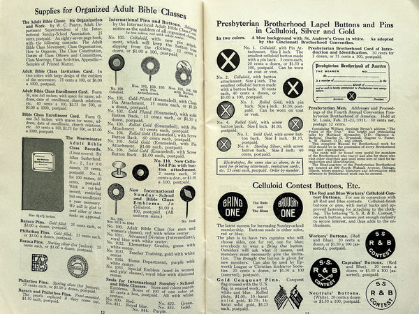 1912 Sunday School and Church Supplies: A Practical Guide for Up-to-Date Sunday School Workers... (trade catalogue)