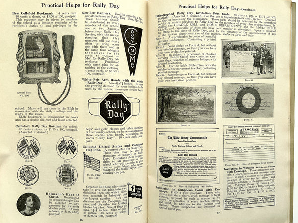 1912 Sunday School and Church Supplies: A Practical Guide for Up-to-Date Sunday School Workers... (trade catalogue)